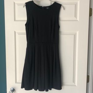 Simple Black A Line Dress with Pockets